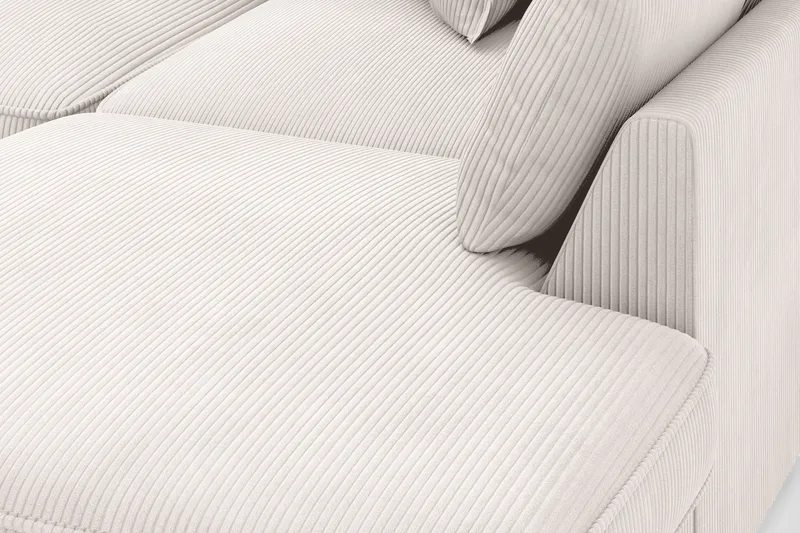 Rossita Lyx 4-seter Ekstra dyp Sofa med Sjeselong Høyre - Offwhite Manchester - Møbler - Sofaer - Sofaer med sjeselong - 4 seters sofa med divan