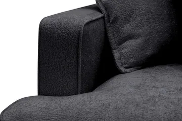 Rossita Lyx 4-seter Ekstra dyp Sofa med Sjeselong Høyre - Svart Chenille - Møbler - Sofaer - Sofaer med sjeselong - 4 seters sofa med divan