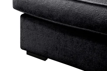Rossita Lyx 4-seter Ekstra dyp Sofa med Sjeselong Høyre - Svart Chenille - Møbler - Sofaer - Sofaer med sjeselong - 4 seters sofa med divan