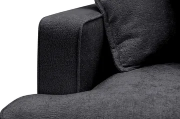 Rossita Lyx 4-seter Ekstra dyp Sofa med Sjeselong Høyre - Svart Chenille - Møbler - Sofaer - Sofaer med sjeselong - 4 seters sofa med divan