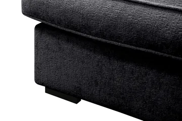 Rossita Lyx 4-seter Ekstra dyp Sofa med Sjeselong Høyre - Svart Chenille - Møbler - Sofaer - Sofaer med sjeselong - 4 seters sofa med divan