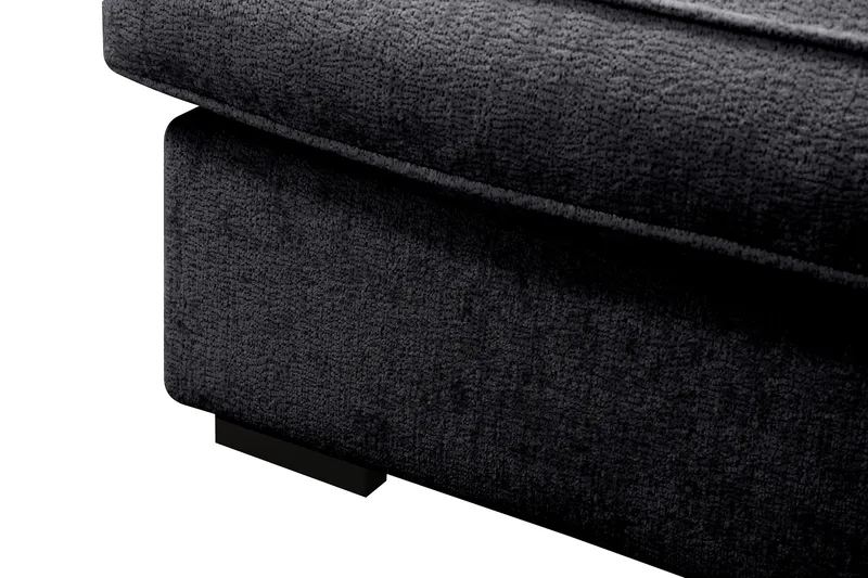 Rossita Lyx 4-seter Ekstra dyp Sofa med Sjeselong Høyre - Svart Chenille - Møbler - Sofaer - Sofaer med sjeselong - 4 seters sofa med divan
