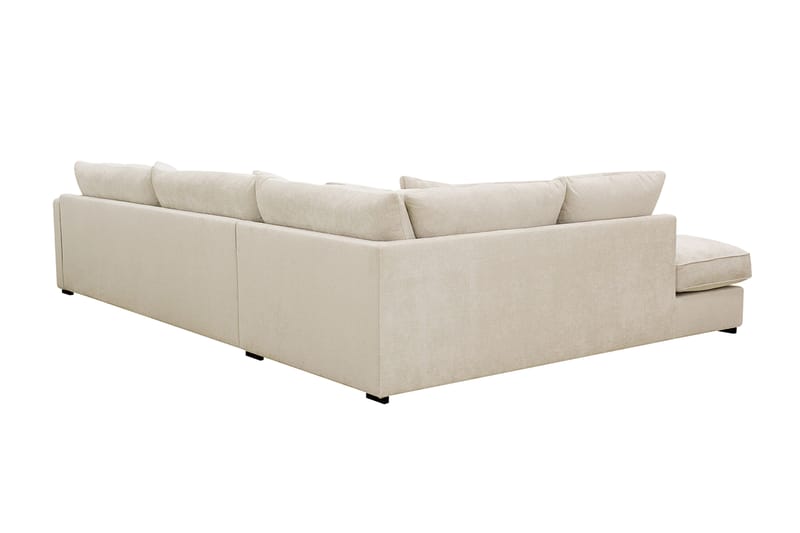 Rossita Lyx 4-seter Ekstra dyp Sofa med Sjeselong Venstre - Beige Chenille - Møbler - Sofaer - Sofaer med sjeselong - 4 seters sofa med divan