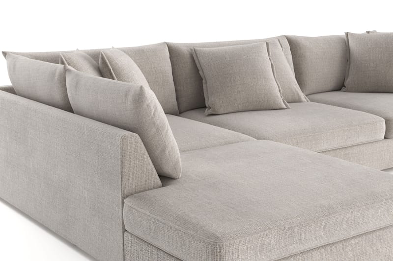 Rossita Lyx 4-seter Ekstra dyp Sofa med Sjeselong Venstre - Beige Chenille - Møbler - Sofaer - Sofaer med sjeselong - 4 seters sofa med divan