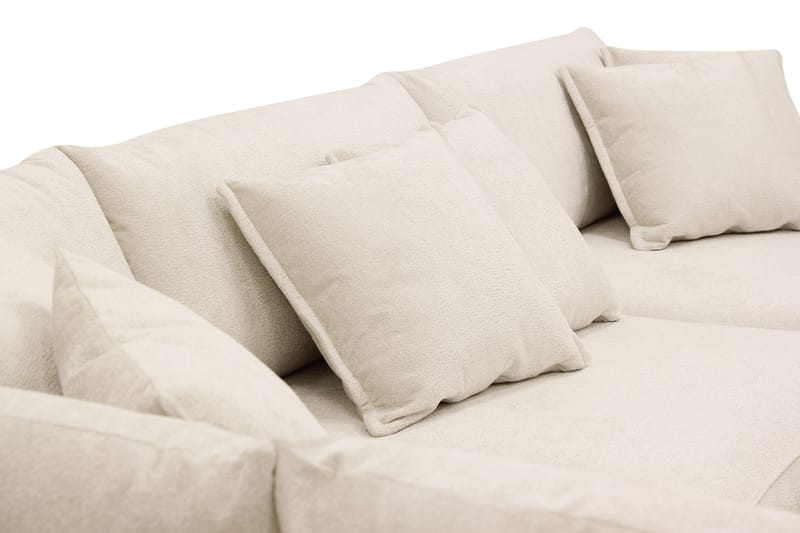 Rossita Lyx 4-seter Ekstra dyp Sofa med Sjeselong Venstre - Beige Chenille - Møbler - Sofaer - Sofaer med sjeselong - 4 seters sofa med divan