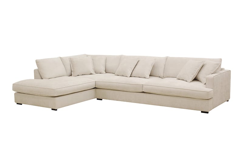 Rossita Lyx 4-seter Ekstra dyp Sofa med Sjeselong Venstre - Beige Chenille - Møbler - Sofaer - Sofaer med sjeselong - 4 seters sofa med divan