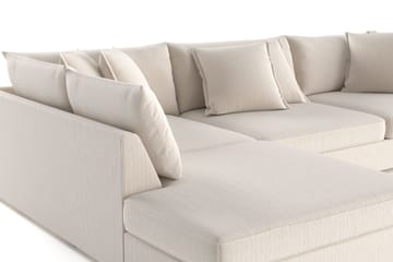 Rossita Lyx 4-seter Ekstra dyp Sofa med Sjeselong Venstre - Beige Kordfløyel - Møbler - Sofaer - Sofaer med sjeselong - 4 seters sofa med divan