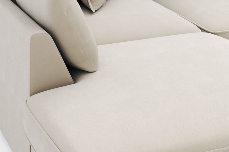 Rossita Lyx 4-seter Ekstra dyp Sofa med Sjeselong Venstre - Beige Stoff - Møbler - Sofaer - Sofaer med sjeselong - 4 seters sofa med divan