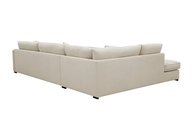 Rossita Lyx 4-seter Ekstra dyp Sofa med Sjeselong Venstre - Beige Stoff - Møbler - Sofaer - Sofaer med sjeselong - 4 seters sofa med divan