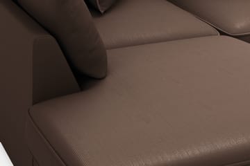 Rossita Lyx 4-seter Ekstra dyp Sofa med Sjeselong Venstre - Brun Kordfløyel - Møbler - Sofaer - Sofaer med sjeselong - 4 seters sofa med divan