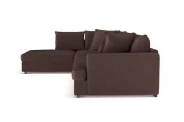 Rossita Lyx 4-seter Ekstra dyp Sofa med Sjeselong Venstre - Brun Kordfløyel - Møbler - Sofaer - Sofaer med sjeselong - 4 seters sofa med divan