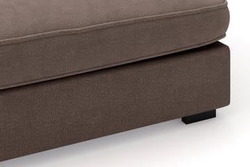 Rossita Lyx 4-seter Ekstra dyp Sofa med Sjeselong Venstre - Brun Stoff - Møbler - Sofaer - Sofaer med sjeselong - 4 seters sofa med divan