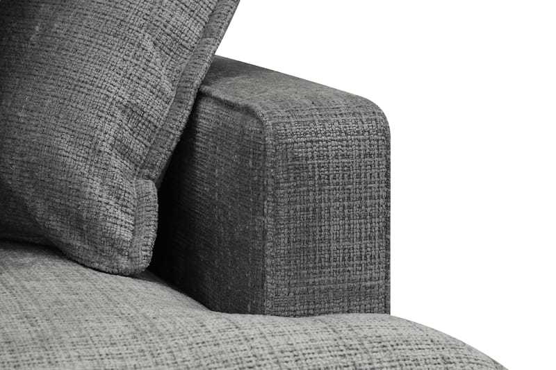 Rossita Lyx 4-seter Ekstra dyp Sofa med Sjeselong Venstre - Grå Chenille - Møbler - Sofaer - Sofaer med sjeselong - 4 seters sofa med divan