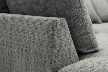 Rossita Lyx 4-seter Ekstra dyp Sofa med Sjeselong Venstre - Grå Chenille - Møbler - Sofaer - Sofaer med sjeselong - 4 seters sofa med divan