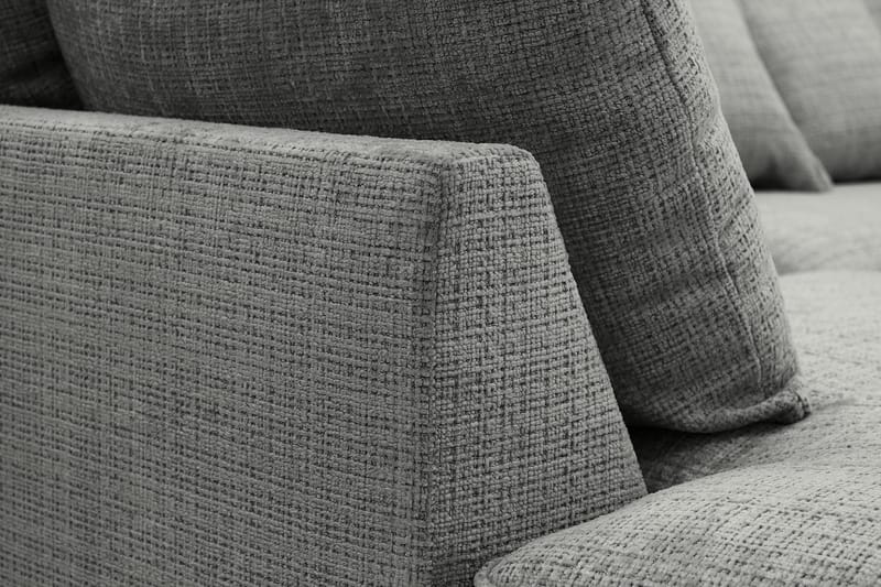 Rossita Lyx 4-seter Ekstra dyp Sofa med Sjeselong Venstre - Grå Chenille - Møbler - Sofaer - Sofaer med sjeselong - 4 seters sofa med divan