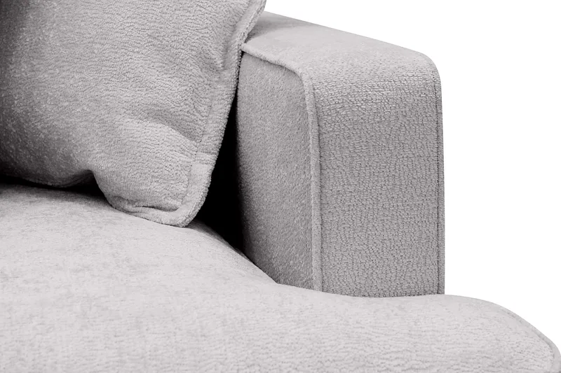 Rossita Lyx 4-seter Ekstra dyp Sofa med Sjeselong Venstre - Grå Chenille - Møbler - Sofaer - Sofaer med sjeselong - 4 seters sofa med divan