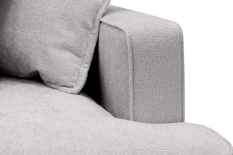 Rossita Lyx 4-seter Ekstra dyp Sofa med Sjeselong Venstre - Grå Chenille - Møbler - Sofaer - Sofaer med sjeselong - 4 seters sofa med divan