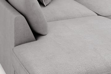 Rossita Lyx 4-seter Ekstra dyp Sofa med Sjeselong Venstre - Grå Chenille - Møbler - Sofaer - Sofaer med sjeselong - 4 seters sofa med divan