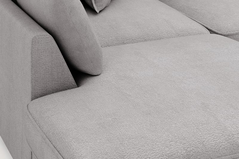 Rossita Lyx 4-seter Ekstra dyp Sofa med Sjeselong Venstre - Grå Chenille - Møbler - Sofaer - Sofaer med sjeselong - 4 seters sofa med divan