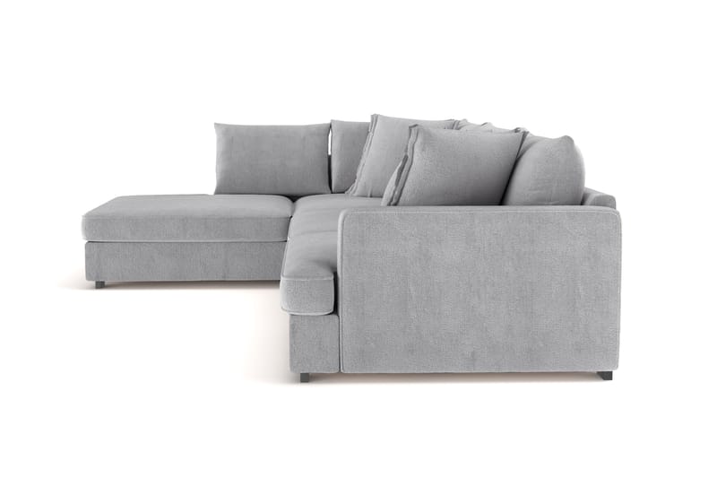 Rossita Lyx 4-seter Ekstra dyp Sofa med Sjeselong Venstre - Grå Chenille - Møbler - Sofaer - Sofaer med sjeselong - 4 seters sofa med divan