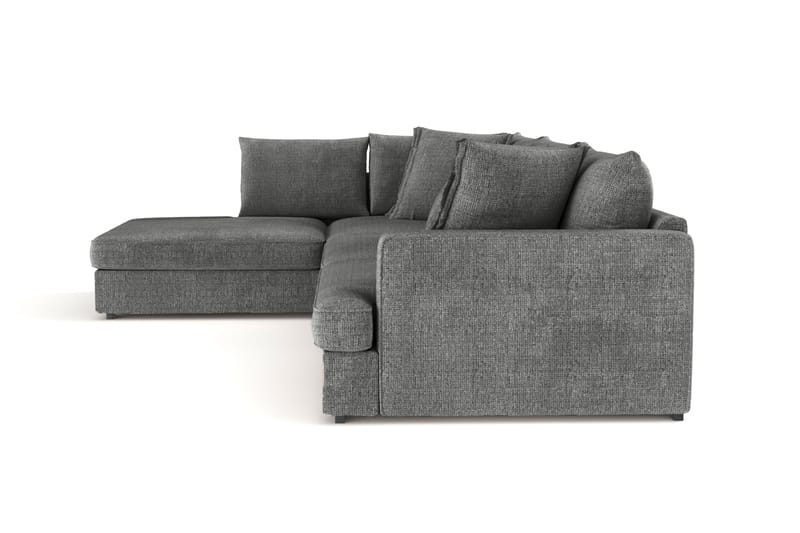 Rossita Lyx 4-seter Ekstra dyp Sofa med Sjeselong Venstre - Grå Chenille - Møbler - Sofaer - Sofaer med sjeselong - 4 seters sofa med divan