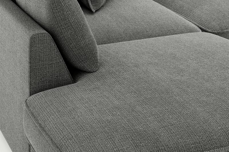 Rossita Lyx 4-seter Ekstra dyp Sofa med Sjeselong Venstre - Grå Chenille - Møbler - Sofaer - Sofaer med sjeselong - 4 seters sofa med divan