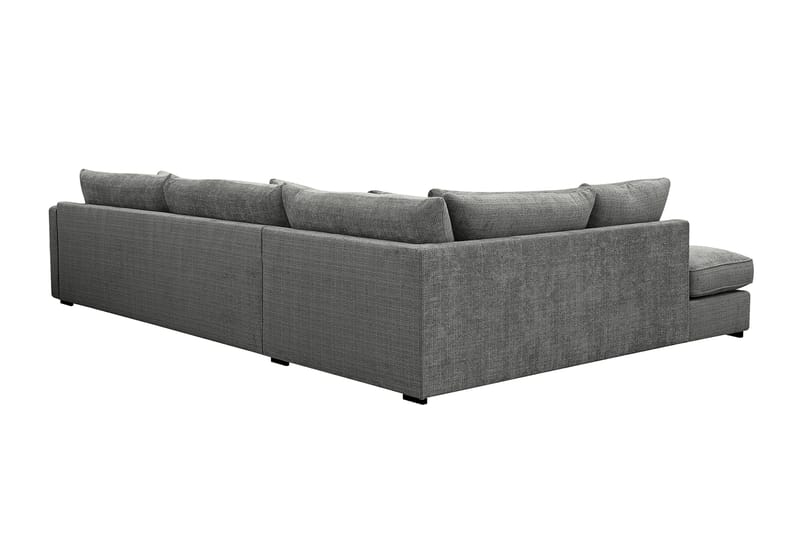 Rossita Lyx 4-seter Ekstra dyp Sofa med Sjeselong Venstre - Grå Chenille - Møbler - Sofaer - Sofaer med sjeselong - 4 seters sofa med divan