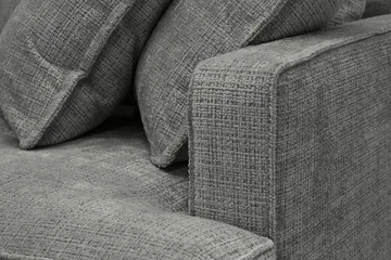 Rossita Lyx 4-seter Ekstra dyp Sofa med Sjeselong Venstre - Grå Chenille - Møbler - Sofaer - Sofaer med sjeselong - 4 seters sofa med divan