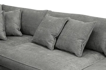 Rossita Lyx 4-seter Ekstra dyp Sofa med Sjeselong Venstre - Grå Chenille - Møbler - Sofaer - Sofaer med sjeselong - 4 seters sofa med divan