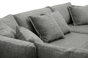 Rossita Lyx 4-seter Ekstra dyp Sofa med Sjeselong Venstre - Grå Chenille - Møbler - Sofaer - Sofaer med sjeselong - 4 seters sofa med divan