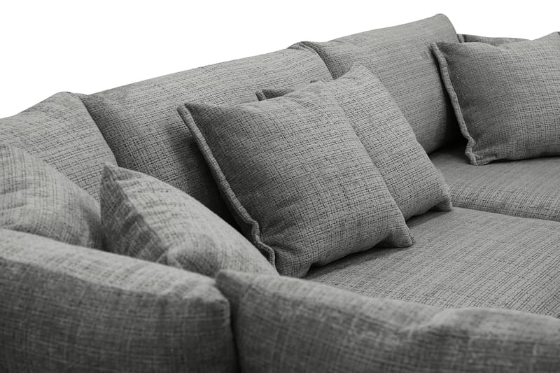 Rossita Lyx 4-seter Ekstra dyp Sofa med Sjeselong Venstre - Grå Chenille - Møbler - Sofaer - Sofaer med sjeselong - 4 seters sofa med divan