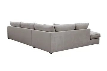 Rossita Lyx 4-seter Ekstra dyp Sofa med Sjeselong Venstre - Grå/Brun Chenille - Møbler - Sofaer - Sofaer med sjeselong - 4 seters sofa med divan
