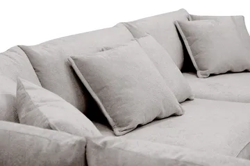 Rossita Lyx 4-seter Ekstra dyp Sofa med Sjeselong Venstre - Grå/Brun Chenille - Møbler - Sofaer - Sofaer med sjeselong - 4 seters sofa med divan