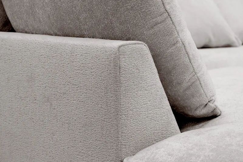 Rossita Lyx 4-seter Ekstra dyp Sofa med Sjeselong Venstre - Grå/Brun Chenille - Møbler - Sofaer - Sofaer med sjeselong - 4 seters sofa med divan