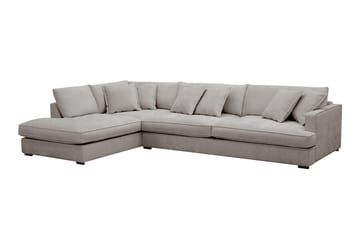 Rossita Lyx 4-seter Ekstra dyp Sofa med Sjeselong Venstre - Grå/Brun Chenille - Møbler - Sofaer - Sofaer med sjeselong - 4 seters sofa med divan
