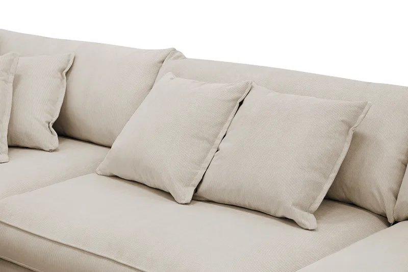 Rossita Lyx 4-seter Ekstra dyp Sofa med Sjeselong Venstre - Greige Manchester - Møbler - Sofaer - Sofaer med sjeselong - 4 seters sofa med divan