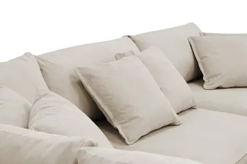 Rossita Lyx 4-seter Ekstra dyp Sofa med Sjeselong Venstre - Greige Manchester - Møbler - Sofaer - Sofaer med sjeselong - 4 seters sofa med divan