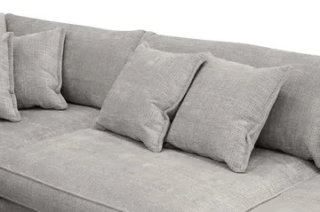 Rossita Lyx 4-seter Ekstra dyp Sofa med Sjeselong Venstre - Lysegrå Chenille - Møbler - Sofaer - Sofaer med sjeselong - 4 seters sofa med divan