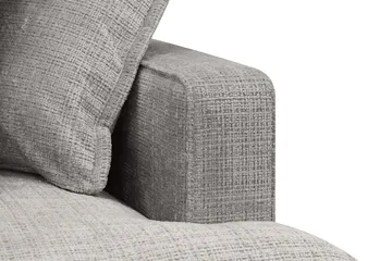 Rossita Lyx 4-seter Ekstra dyp Sofa med Sjeselong Venstre - Lysegrå Chenille - Møbler - Sofaer - Sofaer med sjeselong - 4 seters sofa med divan