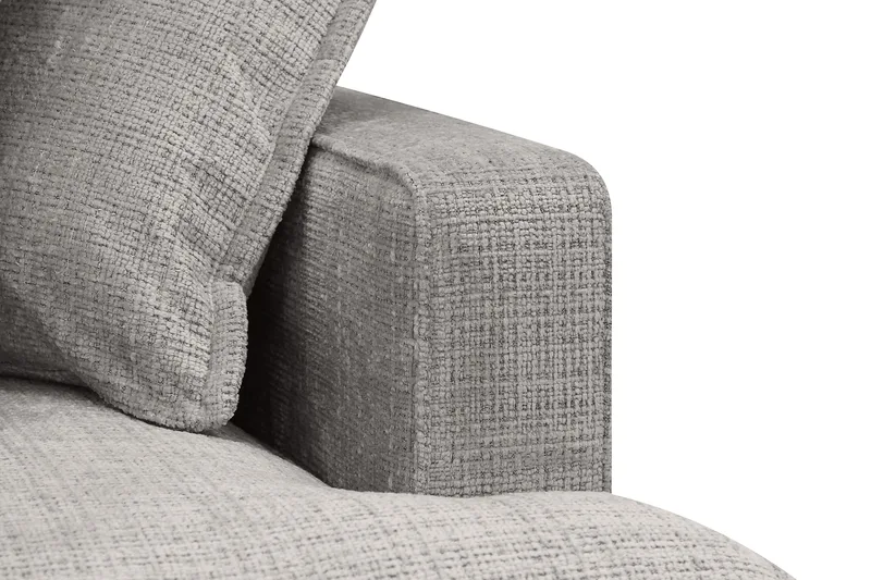 Rossita Lyx 4-seter Ekstra dyp Sofa med Sjeselong Venstre - Lysegrå Chenille - Møbler - Sofaer - Sofaer med sjeselong - 4 seters sofa med divan