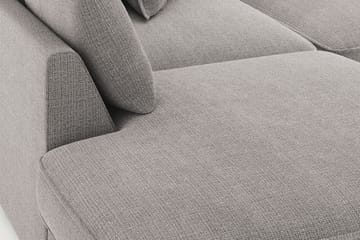 Rossita Lyx 4-seter Ekstra dyp Sofa med Sjeselong Venstre - Lysegrå Chenille - Møbler - Sofaer - Sofaer med sjeselong - 4 seters sofa med divan