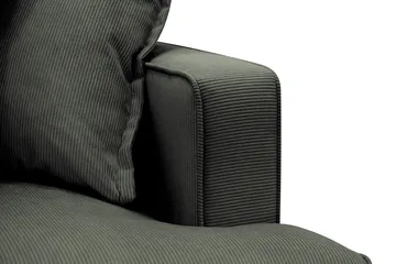 Rossita Lyx 4-seter Ekstra dyp Sofa med Sjeselong Venstre - Mørk grønn Kordfløyel - Møbler - Sofaer - Sofaer med sjeselong - 4 seters sofa med divan