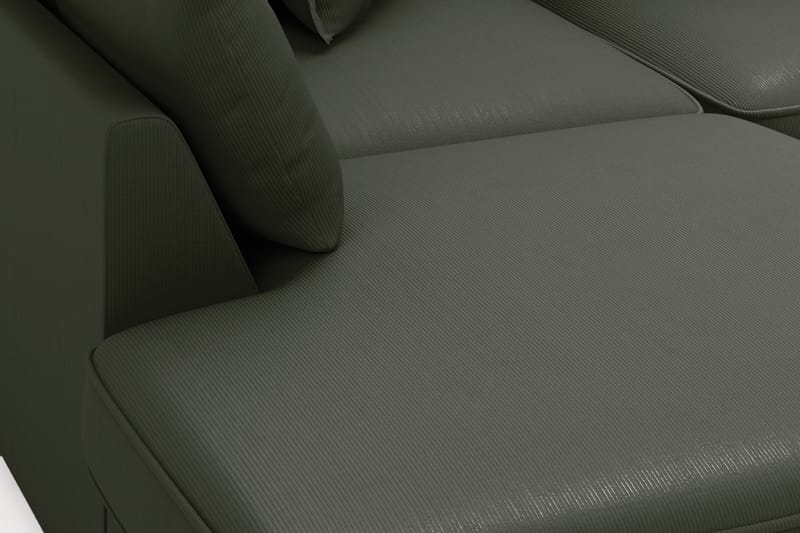 Rossita Lyx 4-seter Ekstra dyp Sofa med Sjeselong Venstre - Mørk grønn Kordfløyel - Møbler - Sofaer - Sofaer med sjeselong - 4 seters sofa med divan