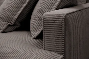 Rossita Lyx 4-seter Ekstra dyp Sofa med Sjeselong Venstre - Mørkegrå Kordfløyel - Møbler - Sofaer - Sofaer med sjeselong - 4 seters sofa med divan