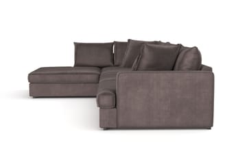 Rossita Lyx 4-seter Ekstra dyp Sofa med Sjeselong Venstre - Mørkegrå Kordfløyel - Møbler - Sofaer - Sofaer med sjeselong - 4 seters sofa med divan