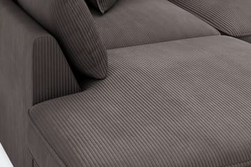 Rossita Lyx 4-seter Ekstra dyp Sofa med Sjeselong Venstre - Mørkegrå Kordfløyel - Møbler - Sofaer - Sofaer med sjeselong - 4 seters sofa med divan