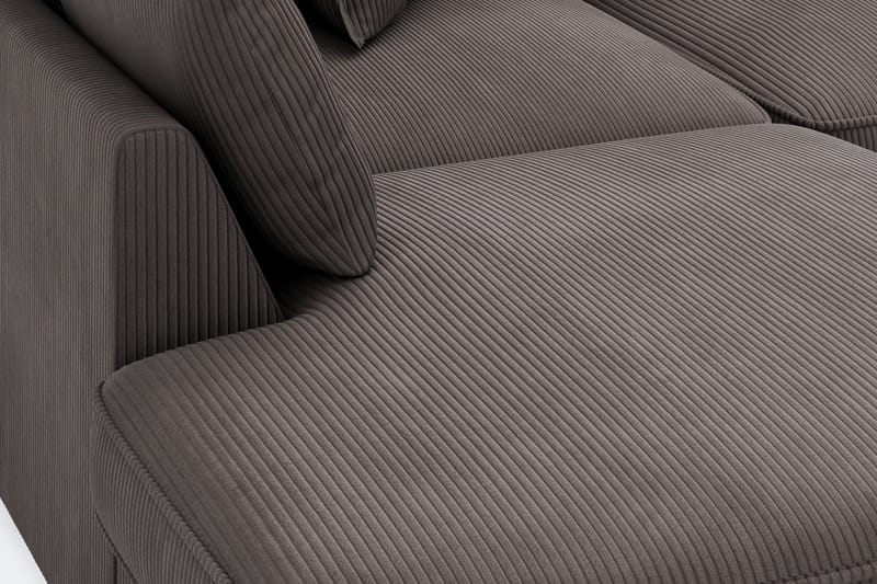 Rossita Lyx 4-seter Ekstra dyp Sofa med Sjeselong Venstre - Mørkegrå Kordfløyel - Møbler - Sofaer - Sofaer med sjeselong - 4 seters sofa med divan