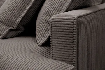 Rossita Lyx 4-seter Ekstra dyp Sofa med Sjeselong Venstre - Mørkegrå Kordfløyel - Møbler - Sofaer - Sofaer med sjeselong - 4 seters sofa med divan