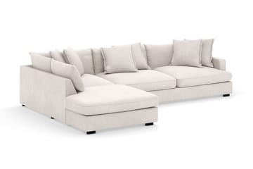Rossita Lyx 4-seter Ekstra dyp Sofa med Sjeselong Venstre - Offwhite Manchester - Møbler - Sofaer - Sofaer med sjeselong - 4 seters sofa med divan