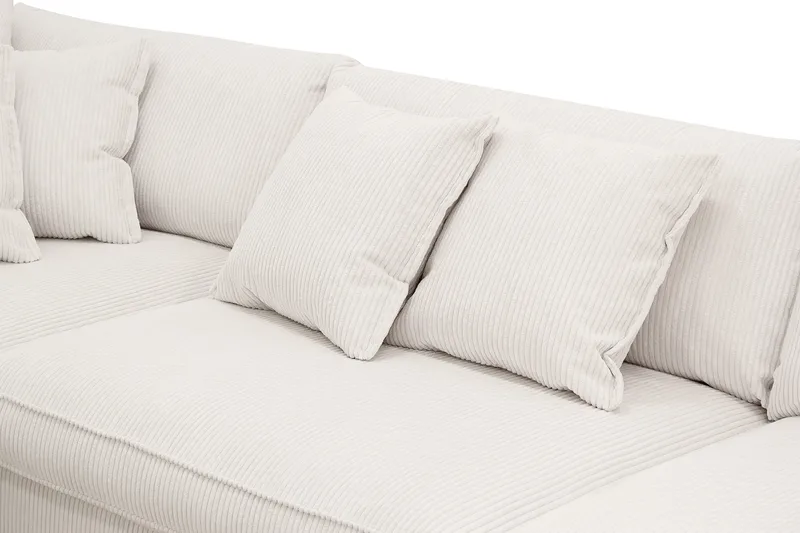 Rossita Lyx 4-seter Ekstra dyp Sofa med Sjeselong Venstre - Offwhite Manchester - Møbler - Sofaer - Sofaer med sjeselong - 4 seters sofa med divan